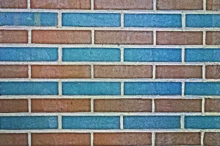 蓝色、棕色、混凝土、砖墙、墙、蓝色砖墙、砌体、砖纹理