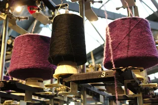 行业, 羊毛, 纺纱, 工厂, 工业化, 挂, 纺织, 没有人