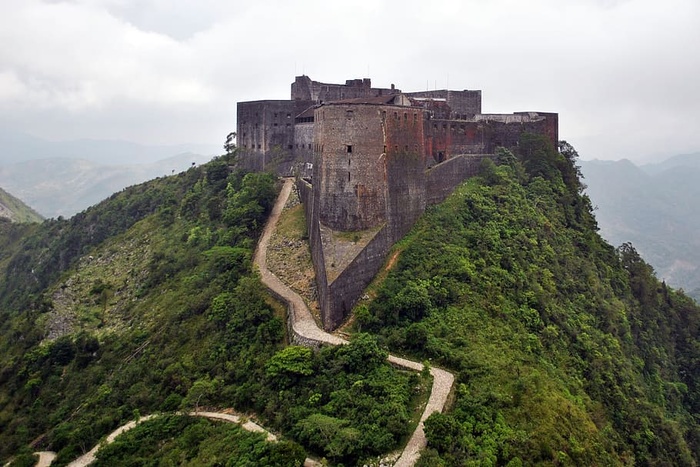 航空，摄影，黑色，建筑，顶部，山，费里埃城堡，1804年