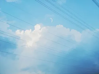 电缆，电线，输电塔，天空，蔚蓝的天空，自然，户外，电线杆