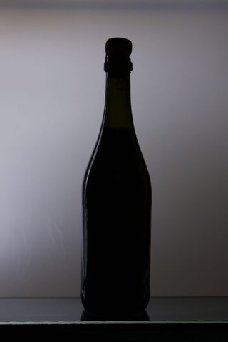 酒精，瓶子，瓶子，香槟，饮料，效果，光线，无人