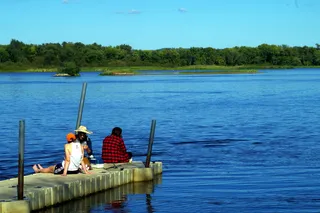 密西西比河，美国，钓鱼，河流，朋友，码头，夏天，水