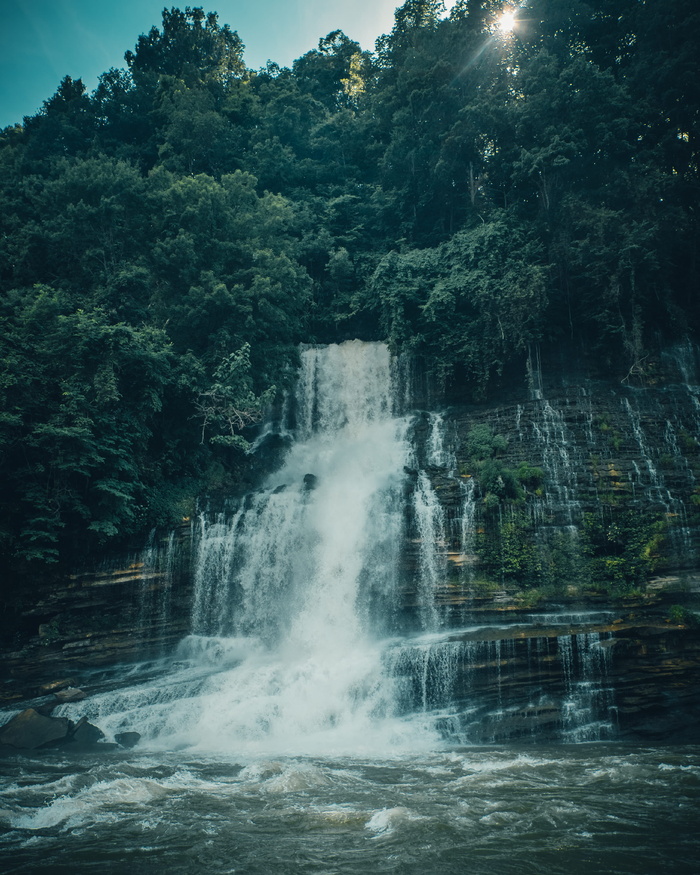 美国，岩石岛，天然泉水，山泉，泉水，流水，流水，河流