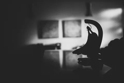 香蕉钩装饰剪影摄影