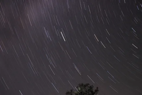 天文学，太空，恒星-太空，恒星轨迹，夜晚，长曝光，天空，自然之美