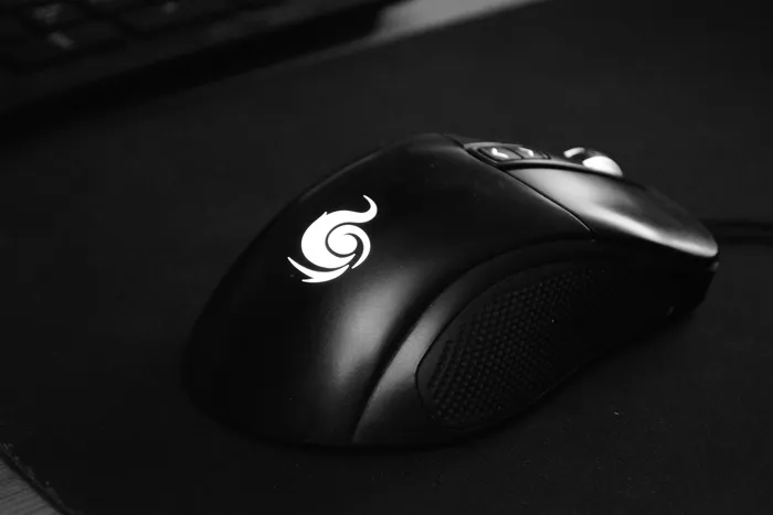 鼠标，计算机，技术，暗，对比，阴影，光，闪光