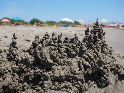 克莱克城堡，城堡，桑德堡，艺术品，沙滩艺术品，海滩，沙滩，大海