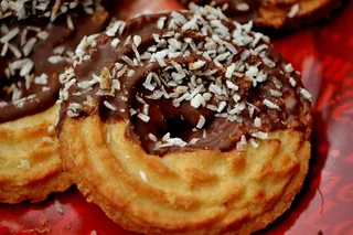 曲奇，椰子，巧克力，kringel，美味，甜味，美味