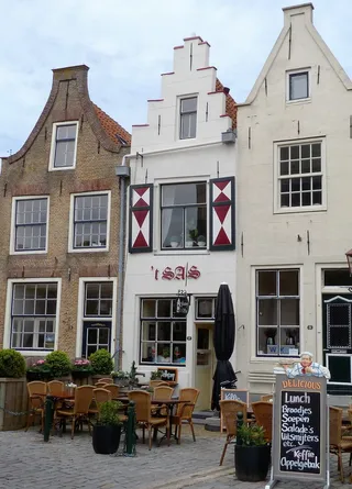 房屋，阶梯山墙，荷兰，露台，建筑，建筑外观，建筑结构，咖啡馆