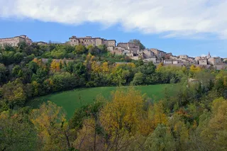 镇, urbino, 自然, 全景, 景观, 旅行, 意大利, 品牌