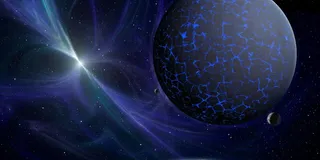 数字、绘画、行星、行星、空间、宇宙、蓝色、背景