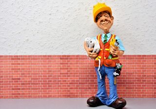 男士、配饰、黄色、硬质、帽子贴纸、建筑师、规划师、设计师