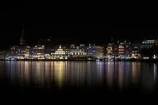 汉堡，夜晚，圣诞市场，外阿尔斯特，阿尔斯特，圣诞节，容弗斯泰格，照明