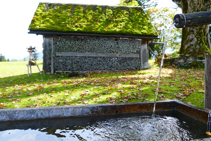 喷泉、木材、存货、小屋、天平、小木屋、水、饮料