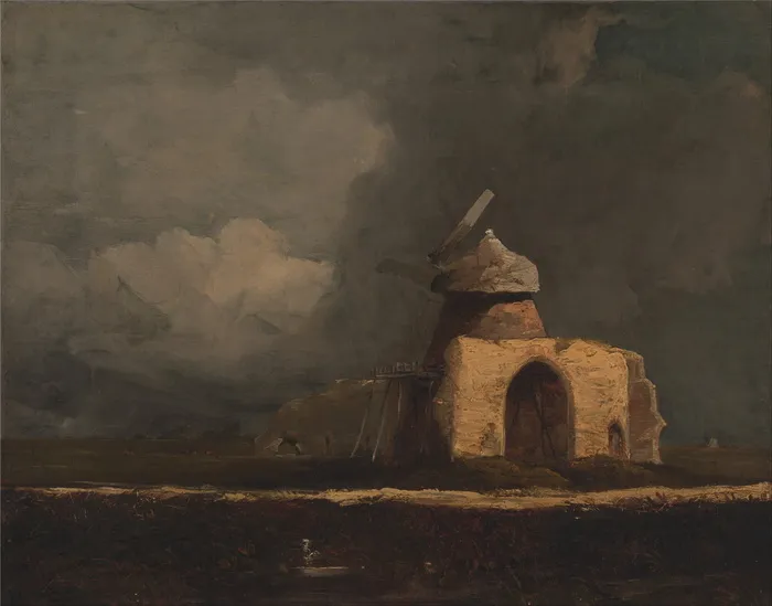 约翰·科特曼，绘画，画布油画，艺术，自然，外部，天空，云