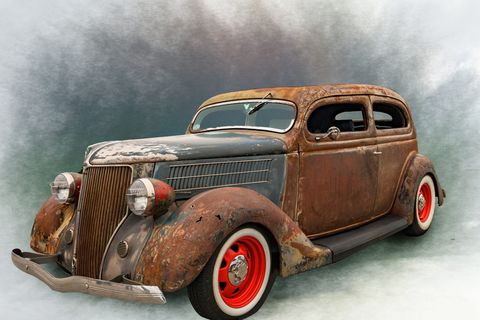 汽车，旧，汽车，汽车，复古，运输，汽车，老派