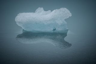 反射，冰山，身体，水，冰雕，自然，冰冻，冰岛