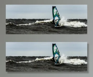 波兰、格丁尼亚或łowo、帆板、波浪、飞溅、海洋、波罗的海