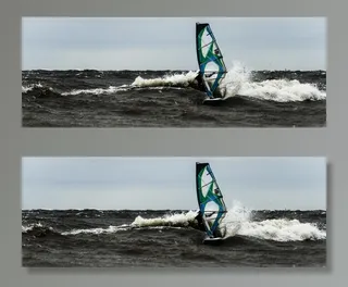 波兰、格丁尼亚或łowo、帆板、波浪、飞溅、海洋、波罗的海