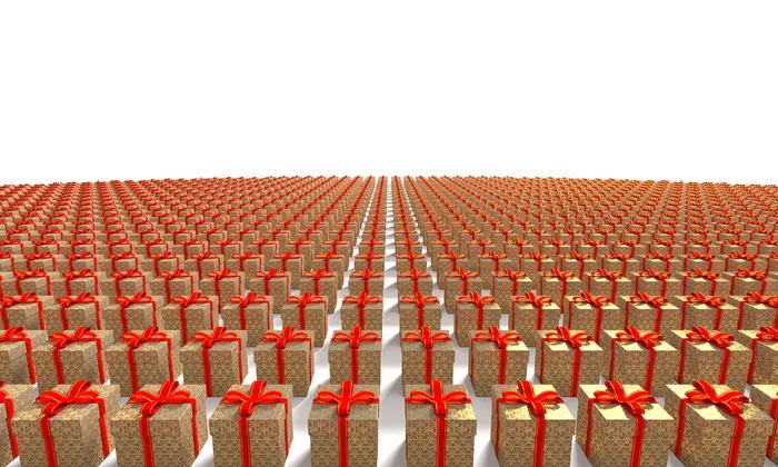 红色和棕色、礼物、盒子、批次、插图、礼物、假日、圣诞节