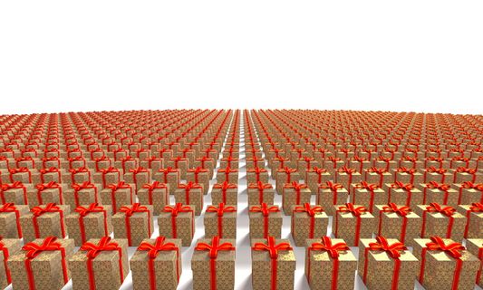 红色和棕色、礼物、盒子、批次、插图、礼物、假日、圣诞节