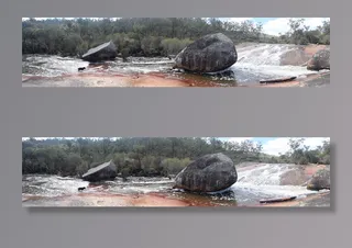 澳大利亚，吉吉甘努普，wa 6083，f.j.贝里保护区，全景，小溪，小溪，岩石