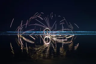 黑暗, 夜, 海滩, 海, 水, 海洋, 波, 反射