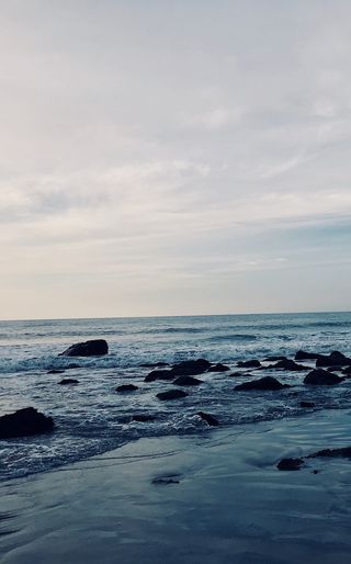 美国，圣地亚哥，拉荷亚，海滩，海景，水，水景，岩石