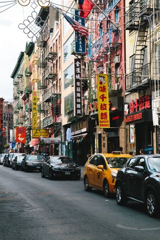 交通，汽车，汽车，汽车，中国城，纽约，人，人