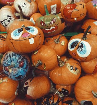 意大利，博洛尼亚的大都市，南瓜，橘子，万圣节，大量物品，食物和饮料，食物