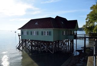 康斯坦斯湖，林道，水屋，水，湖，德国，巴伐利亚州，心情