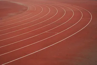 白色、曲线、线条、棕色、曲面、田径场、车道