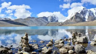 冒险、云彩、日光、徒步旅行、湖泊、风景、山脉、户外