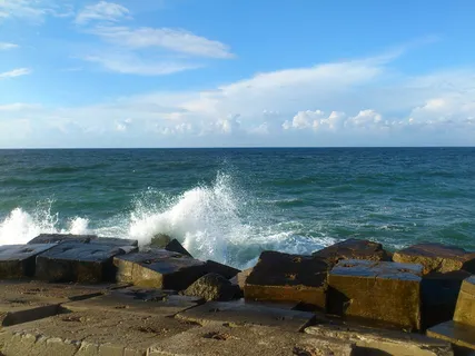 海,地中海,亚历山大,埃及,海滩,冬天,天空,水 海,地中海,亚历山大,埃及,海滩,冬天,天空,水