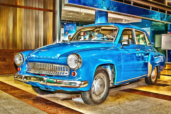 auto、ddr、wartburg castle、hdr toning、oldtimer、retro、blue、交通方式
