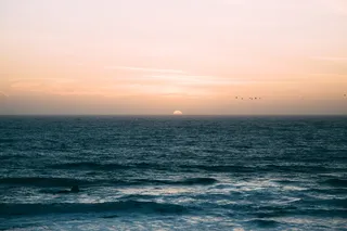 身体，水，金色，时间，海洋，海洋，波浪，地平线