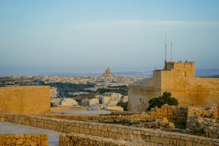 城市景观, 马耳他, 维多利亚, 拉巴特, 教会, 体系结构, 古代, 黄色