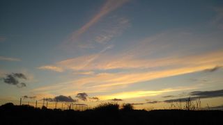 日落，天空，色彩，风景，云天，剪影，自然之美，风景-自然