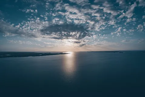 日落时的蓝海摄影 日落时的蓝海摄影