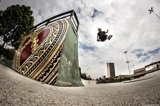 人，人，云，街道，动作，鱼眼，乐趣，低角度射击