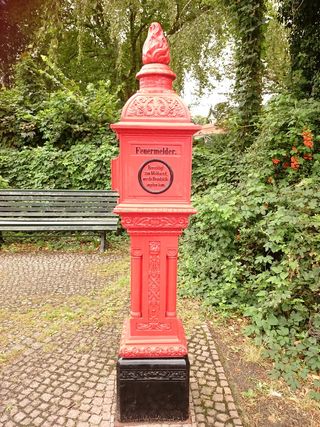 火灾探测器，红色，烟雾探测器，火灾，柏林，泰格尔，格林威治大道，品牌