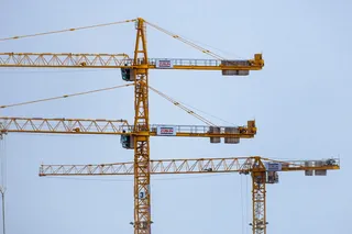 起重机，baukran，起重机驾驶室，建造，现场，施工工作，装载起重机，起重起重机