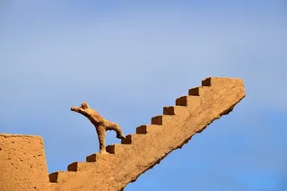 上升，成功，事业，上升，挺身而出，目标，沙子，雕塑