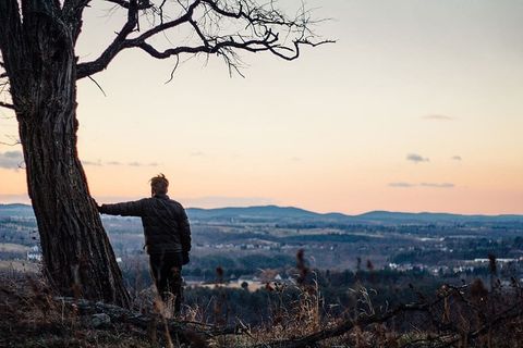 美国，米德尔顿，冬天，人，天空，山脉，山脉，马里兰州