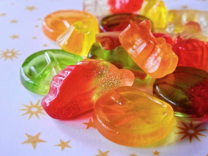 gummibärchen、糖果、小口、美味、五颜六色、甜味、果冻、糖