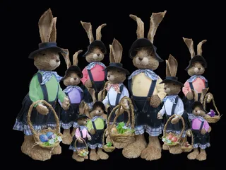 复活节兔子，兔子，兔子，复活节，兔子，贺卡，复活节贺卡，明信片，循环