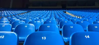 蓝色，椅子，里面，体育馆，足球，体育场，座位，蓝色座位