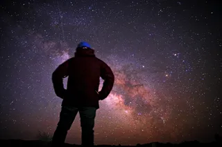 人，人，黑暗，夜晚，银河系，剪影，天体摄影，摄影