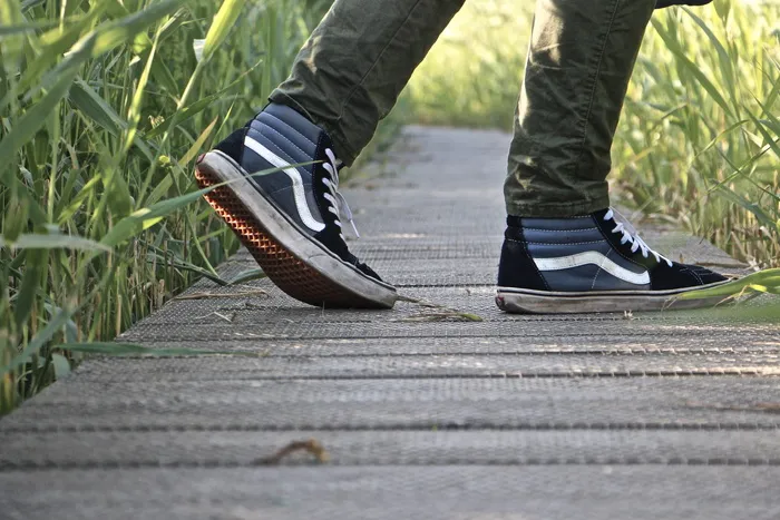 人，穿着，配对，黑色，vans os，vans，os，high grass