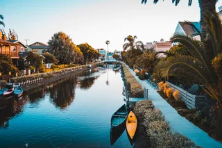 绿色灌木丛和房屋之间的水体